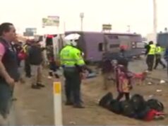 Lurín: dictan 16 meses de prisión preventiva contra chofer de bus que se volcó y murieron cuatro trabajadores de una empresa