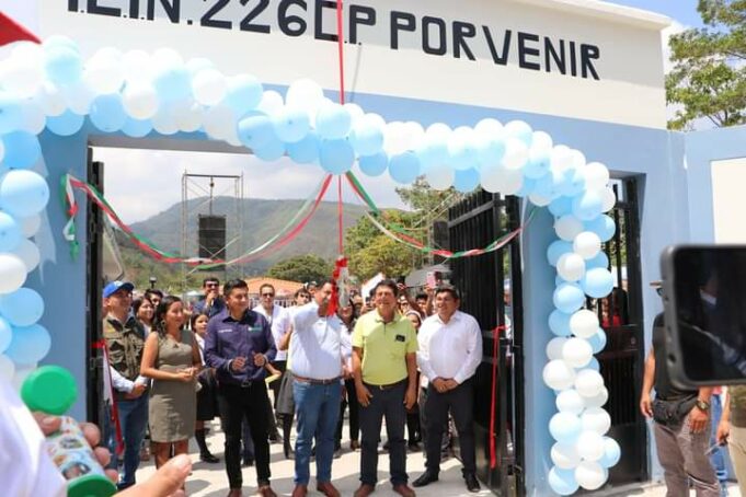 Gobernador Gilmer Horna inaugura nueva Institución Educativa Inicial en el Porvenir provincia de Bagua