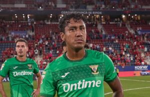 Renato Tapia debutó en el Leganés que empató de visita con Osasuna 1-1 en la Liga de España