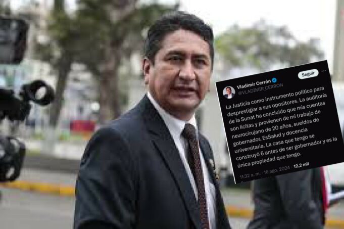 “Basta de persecución”: Cerrón afirma que sus cuentas bancarias son lícitas y exige devolución de su dinero