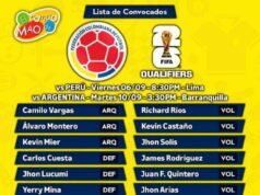 Colombia ya tiene a sus 26 convocados para partidos ante Perú y Argentina