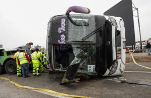 Volcadura de bus en Lurín deja cuatro fallecidos y 22 heridos