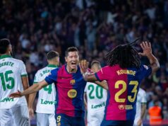 Barcelona le ganó al Getafe 1-0 y sigue firme en liderato de la Liga de España