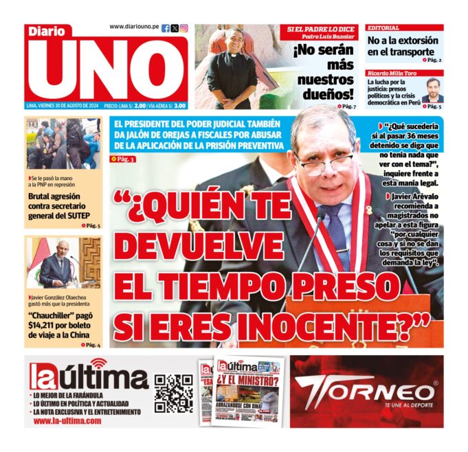 Edición del 30 de agosto de 2024