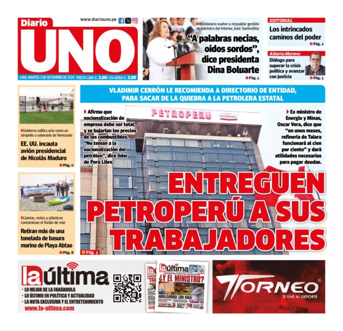 Edición del 3 de setiembre de 2024