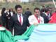 Chachapoyas celebra su 486° Aniversario con izamiento de bandera en el cerro Puma Urco