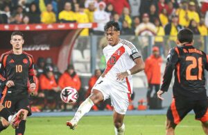 Perú no pudo sostener la ventaja y empató con Colombia 1-1, y sigue en el fondo de la tabla