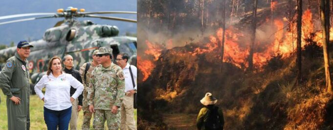 Presidenta Dina Boluarte inspecciona daños y sobrevuela región Amazonas