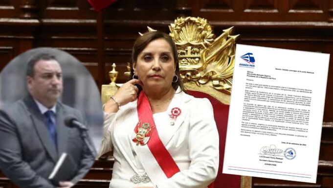 Avanza País solicita a la presidenta Dina Boluarte convocar al Acuerdo Nacional para resolver la crisis política