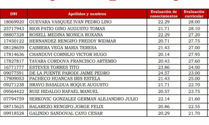 Nueva JNJ: los postulantes con los mejores puntajes