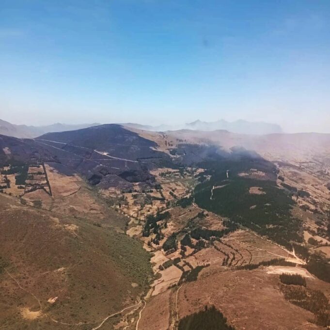 Buscan declarar desastre ecológico y agrícola en Incahuasi tras incendio