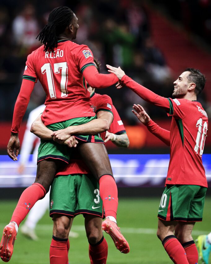 Portugal y España van firmes en la Nations League al vencer a Polonia y Dinamarca