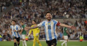 Argentina goleó sin problemas a Bolivia 6-0 con un «triplete» de Lionel Messi