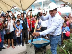 Gobernador Gilmer Horna pone la primera piedra en construcción de Unidad Flagrancia Delictiva y Colegio Manuel Mesones Muro en Bagua