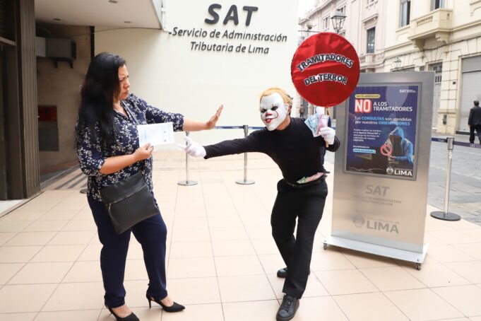 SAT de Lima presenta campaña para prevenir estafas “¡A los tramitadores del terror diles no!”