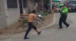 SJM: Ministerio Público logró prisión preventiva contra sujeto que amenazó con cuchillo a su ex pareja y a dos policías