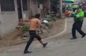 SJM: Ministerio Público logró prisión preventiva contra sujeto que amenazó con cuchillo a su ex pareja y a dos policías