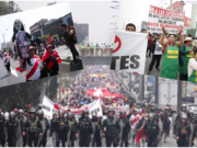 Paro pacífico: en marcha llegaron hasta el Congreso de la República