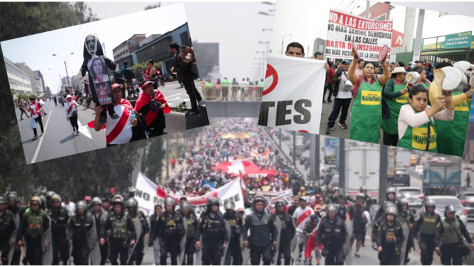 Paro pacífico: en marcha llegaron hasta el Congreso de la República