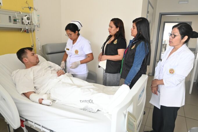 Sanidad Policial brinda las mejores atenciones a los cinco policías heridos en operativo en Manzanillla