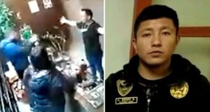Cajamarca: De un balazo comisario mata a ingeniero dentro de un bar y luego fue capturado(FOTOS)