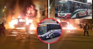 Transportistas en la mira: queman buses en VMT y la línea «Huandoy» suspende sus servicios por extorsiones