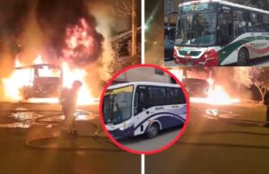 Transportistas en la mira: queman buses en VMT y la línea «Huandoy» suspende sus servicios por extorsiones