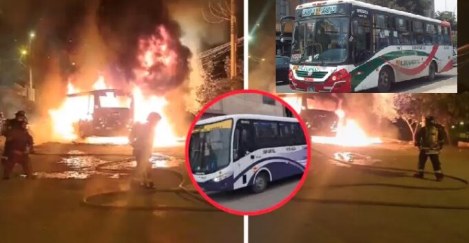 Transportistas en la mira: queman buses en VMT y la línea «Huandoy» suspende sus servicios por extorsiones