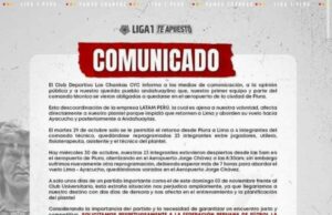 Club Los Chankas piden a la FPF la reprogramación del partido ante Universitario