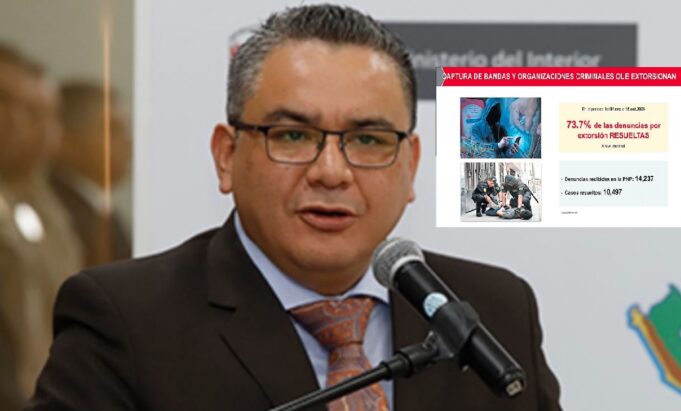 Con cifras en mano, títular del Interior Juan José Santiváñez demuestra disminución de los casos de extorsión