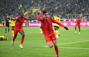 Bayern Múnich rescató empate ante el Borussia Dortmund 1-1 y sigue mandando en Bundesliga