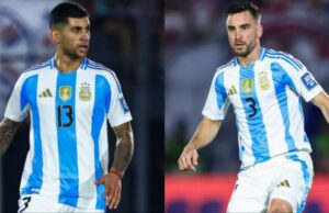 Cuti Romero y Nicolás Tagliafico serán bajas en Argentina ante Perú el martes