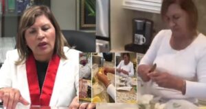 Fiscal Superior Elizabeth Peralta, pelaba papas en la casa de las hijas de Chibolín