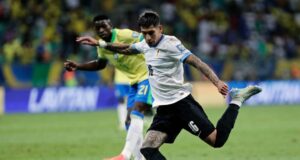 Brasil y Uruguay empataron 1-1 en el Arena Fonte Nova de Salvador