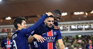 PSG goleó al Mónaco 4-2 y amplió su diferencia a 10 puntos en el liderato de la Liga de Francia