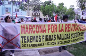 Pobladores de Marcona realizaron un plantón frente al frontis de Reniec en Jesús María (VIDEO)