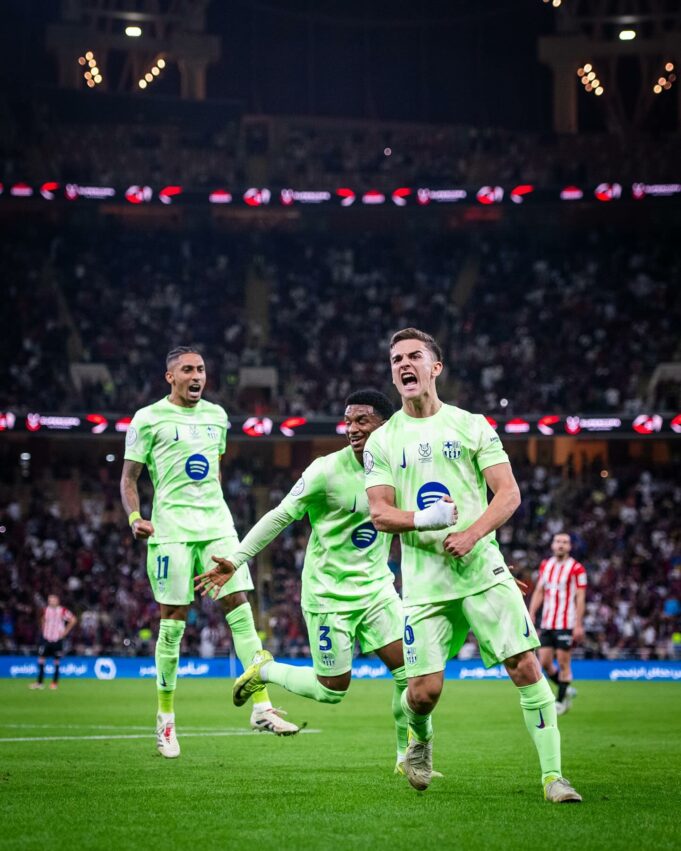 Barcelona es el primer finalista de la Supercopa de España al vencer al Athletic Club 2-0