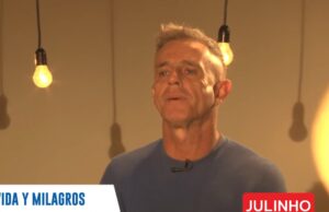 Julinho llora en set de Milagros Leiva