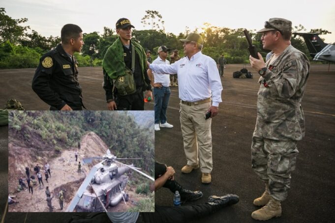 Evacuación aérea: Ministro de Defensa acompaña a policías heridos tras accidente de helicóptero en Amazonas