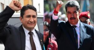 Vladimir Cerrón celebra la juramentación del tercer mandato de Nicolás Maduro