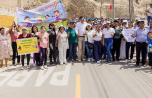 Inauguran pistas en Los Jardines de Manchay