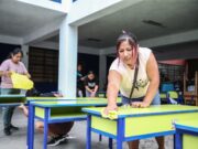 Ministro de Educación Morgan Quero, supervisa trabajos de mantenimiento de instituciones educativas