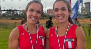 Gemelas Alessia y Valeria Palacios ganan medalla de oro en Sudamericano de Remo Asunción 2025