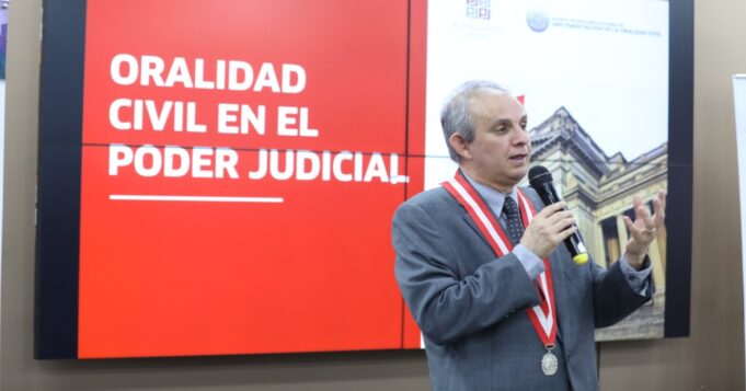 Poder Judicial: oralidad civil reduce tiempos de procesos civiles hasta en un 27 % Este modelo procesal también ha mejorado la transparencia de los procesos, señala juez supremo Ramiro Bustamante Zegarra.