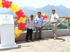 Construyen muro de contención para evitar derrumbes en Manchay