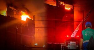 Incendio consume edificio en centro de Lima: 25 unidades de Bomberos intentan apagar las llamas en almacén clandestino