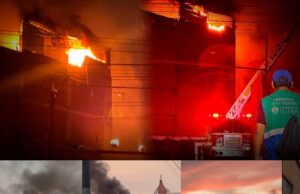 Incendio consume edificio en centro de Lima: 25 unidades de Bomberos intentan apagar las llamas en almacén clandestino