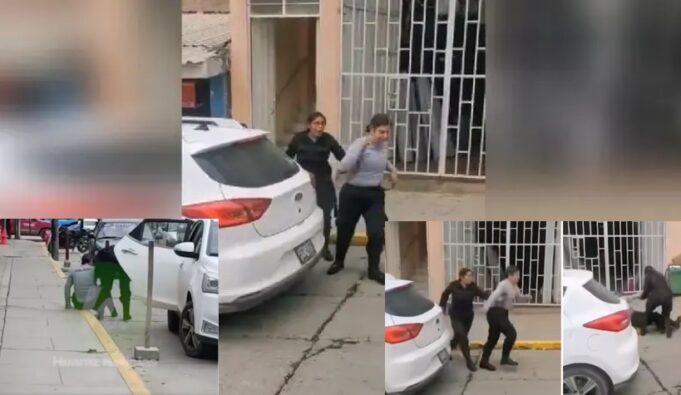 Huaraz: Dos mujeres policías son captados en aparente estado de ebriedad en plena vía pública