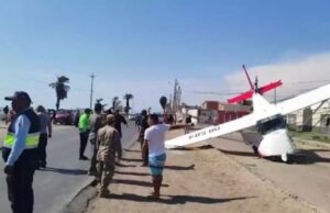 Perú Ica Pisco: dos heridos dejó un aparatoso accidente de avioneta de instrucción