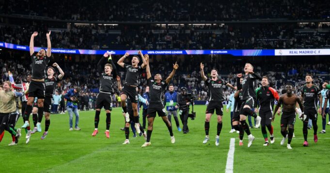 Arsenal de Inglaterra dejó en el camino al campeón vigente de Champions Real Madrid